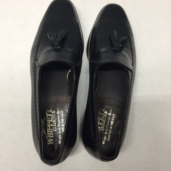 Whippet II Collection Black Leather Wingtip Oxford Shoes Size Men's US 10 C - Picture 3 of 8